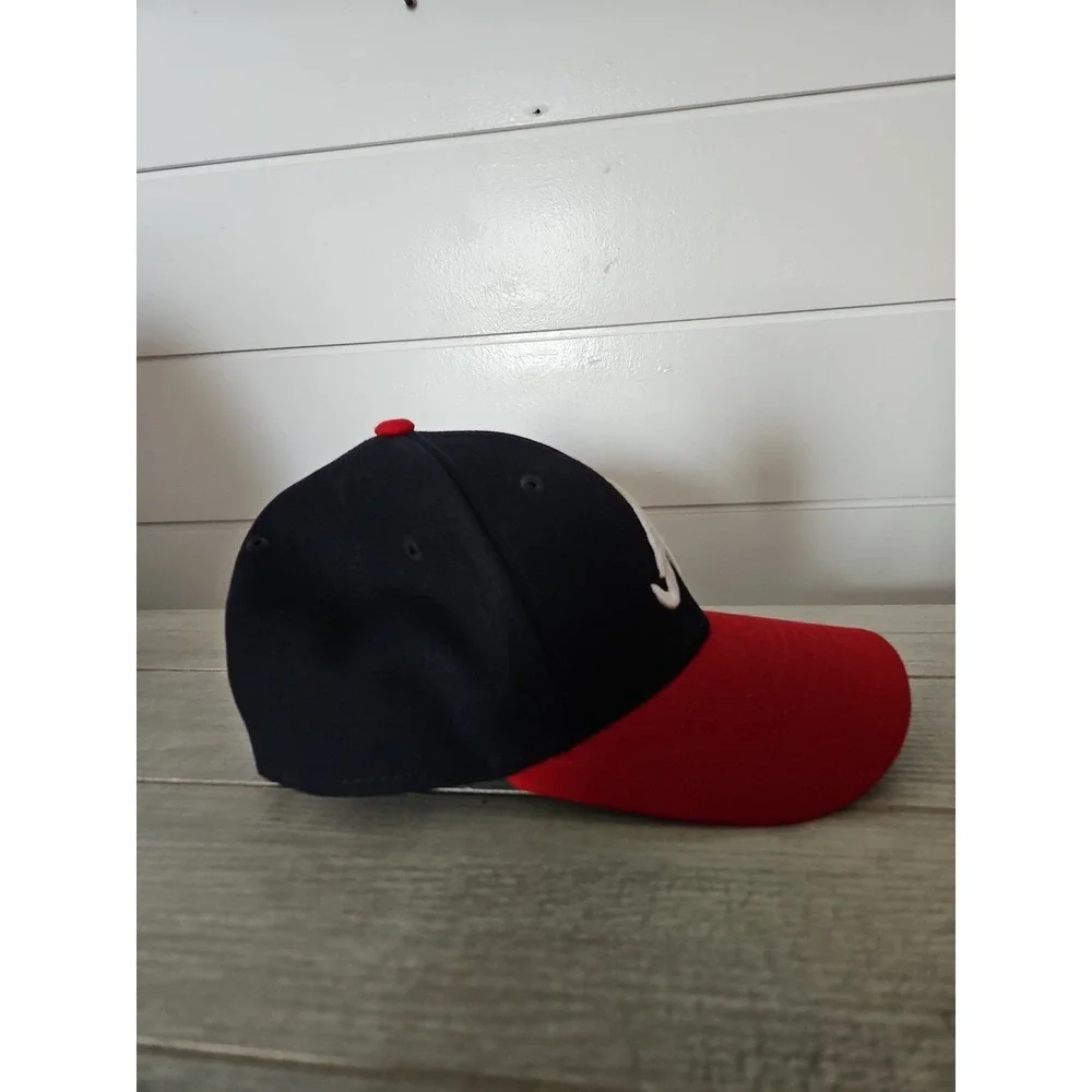 New Era Atlanta Braves Youth 9FORTY Baseball Cap Black Red Adjustable Hat